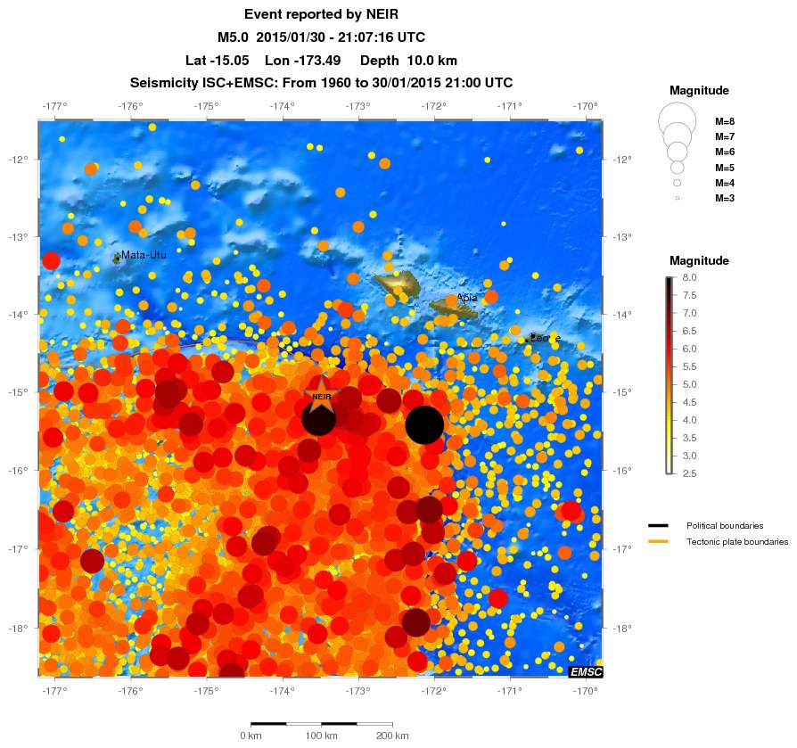regional magnitude historical seismicity