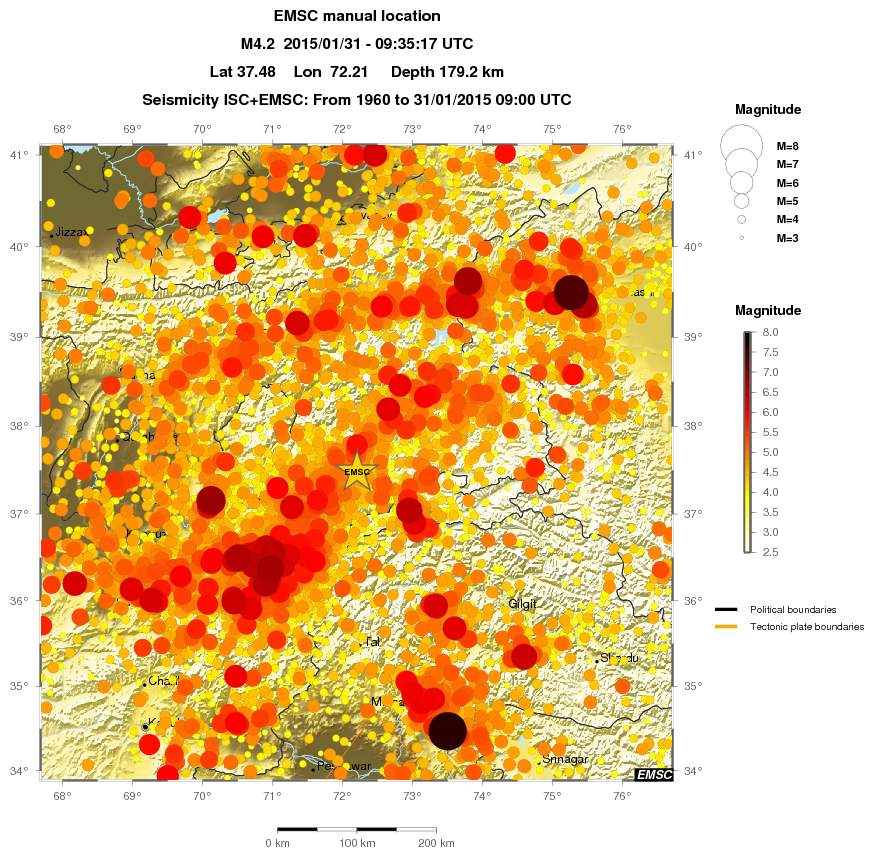 regional magnitude historical seismicity