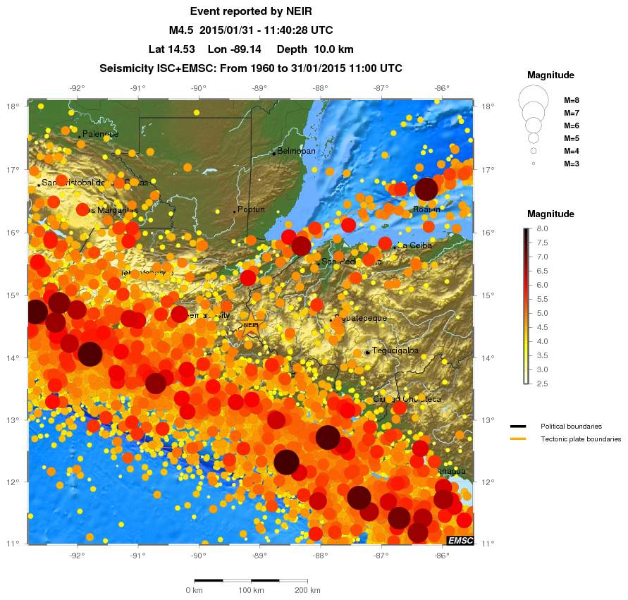 regional magnitude historical seismicity