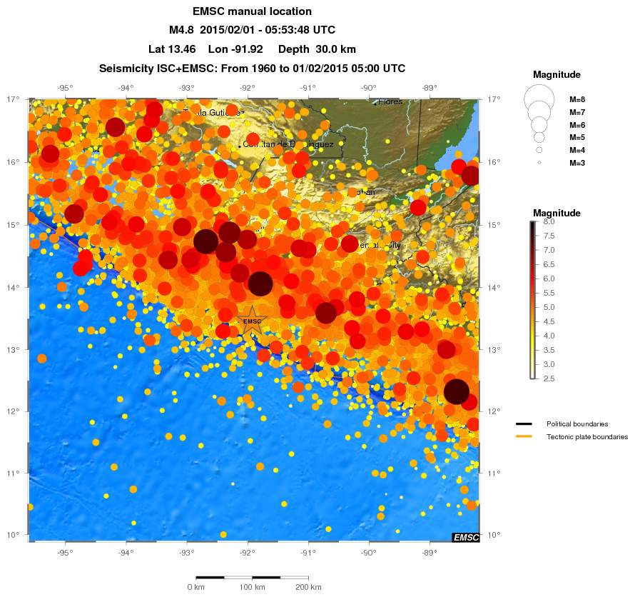 regional magnitude historical seismicity
