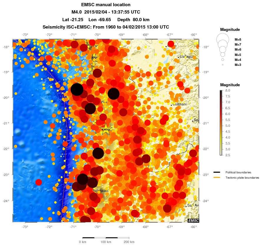 regional magnitude historical seismicity