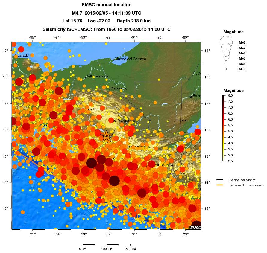 regional magnitude historical seismicity
