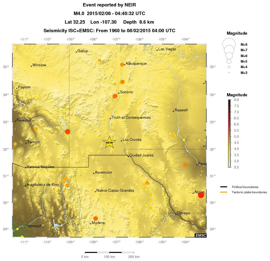 regional magnitude historical seismicity