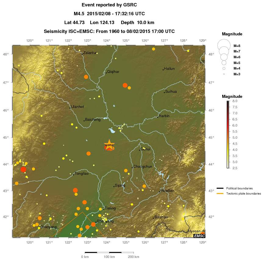 regional magnitude historical seismicity