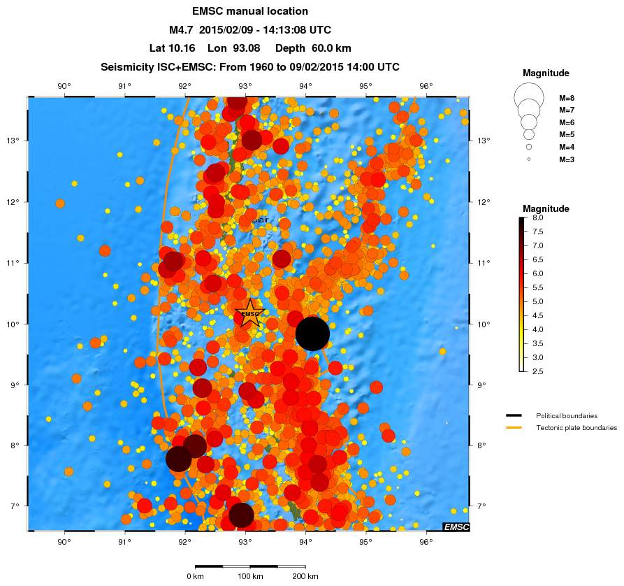 regional magnitude historical seismicity
