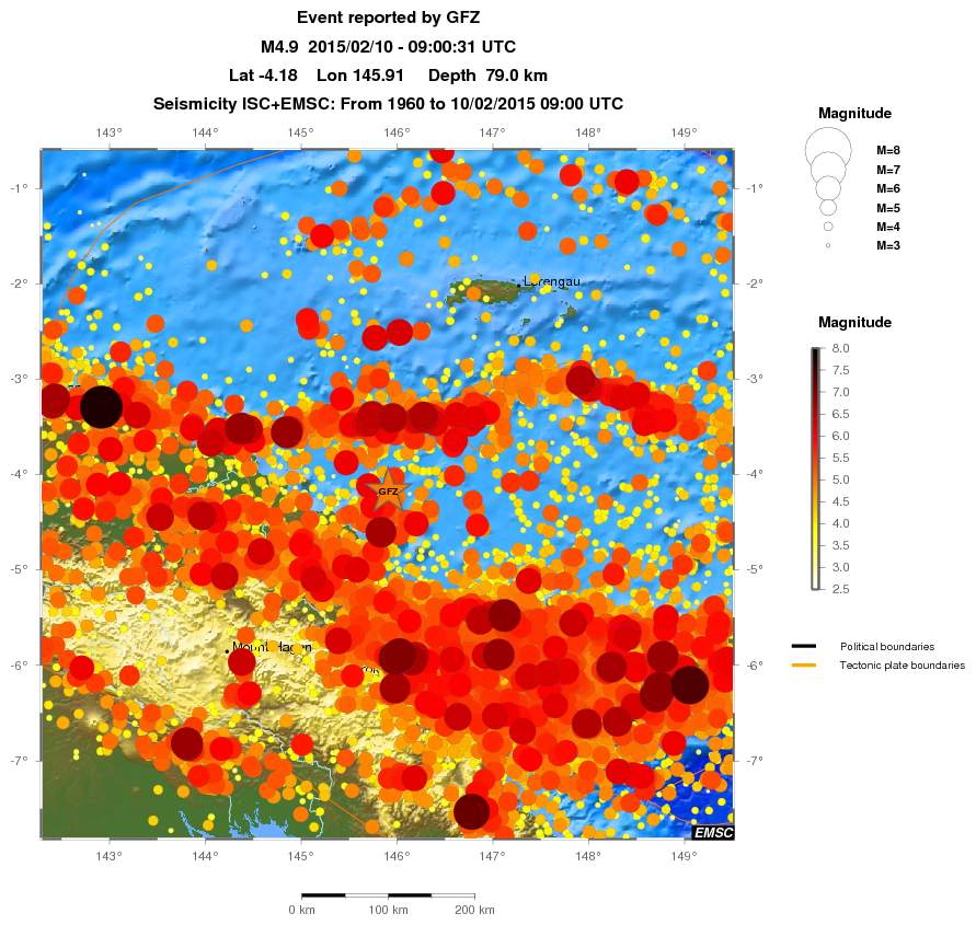 regional magnitude historical seismicity