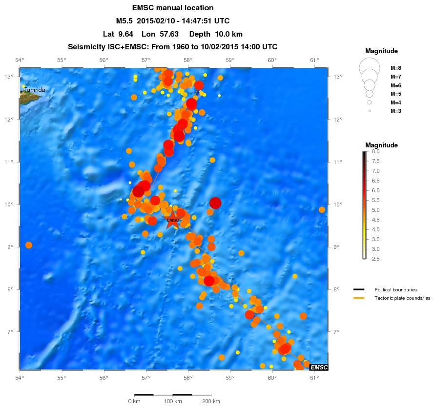 regional magnitude historical seismicity