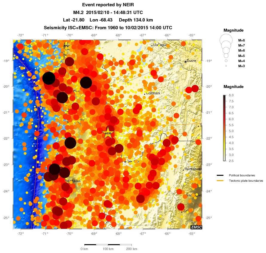 regional magnitude historical seismicity
