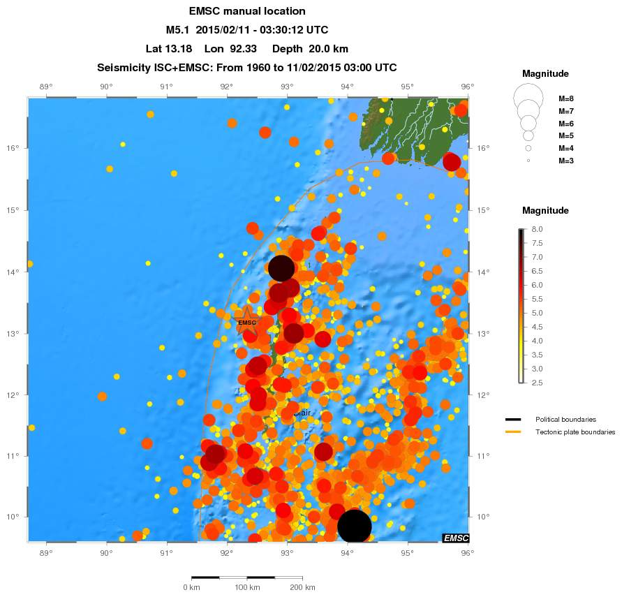 regional magnitude historical seismicity