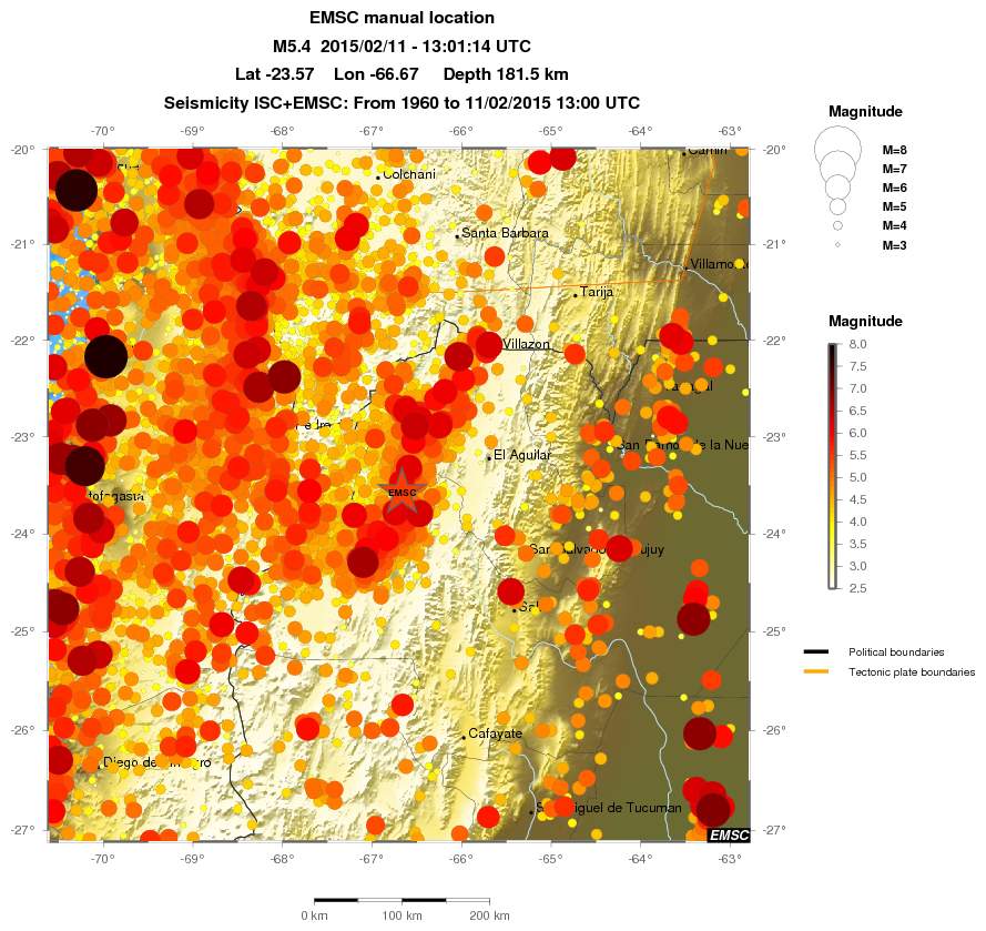 regional magnitude historical seismicity
