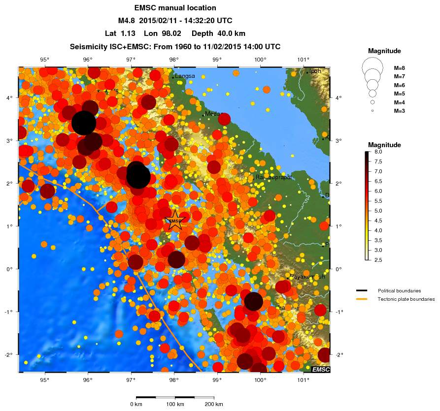 regional magnitude historical seismicity