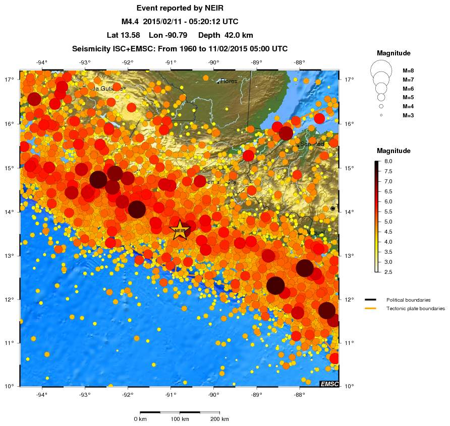 regional magnitude historical seismicity