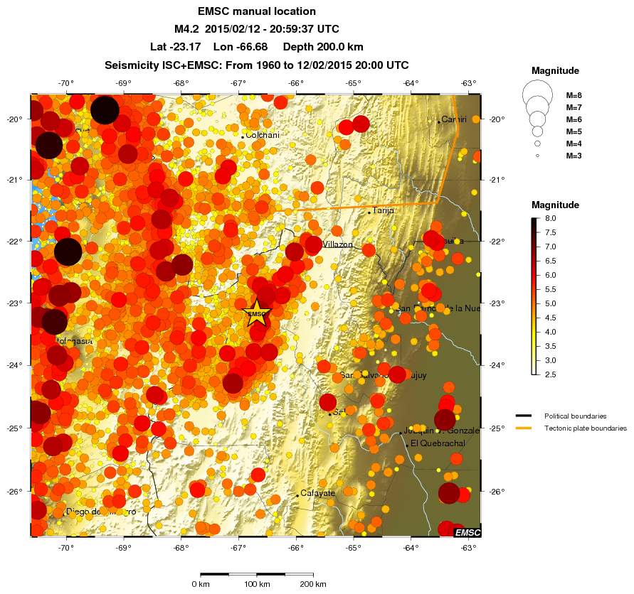 regional magnitude historical seismicity