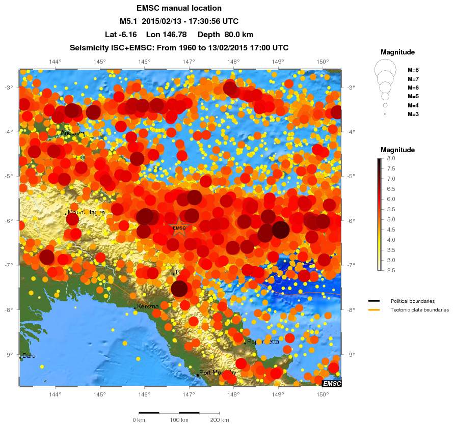regional magnitude historical seismicity
