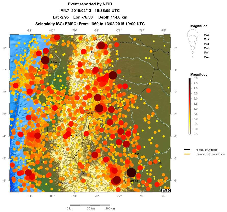 regional magnitude historical seismicity