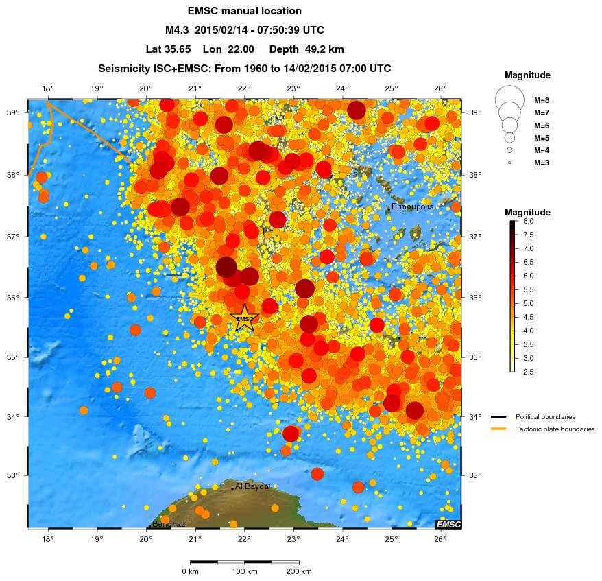 regional magnitude historical seismicity