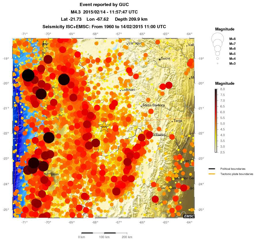 regional magnitude historical seismicity