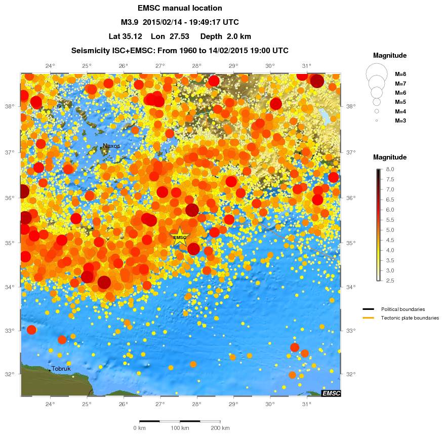 regional magnitude historical seismicity
