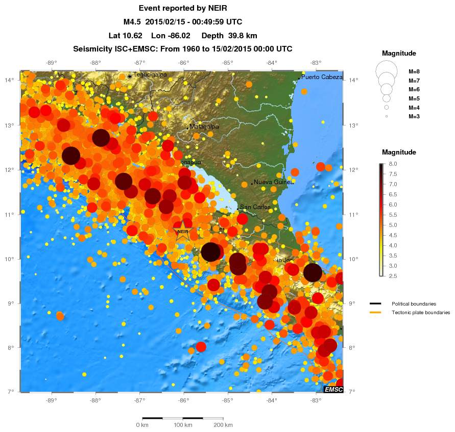 regional magnitude historical seismicity