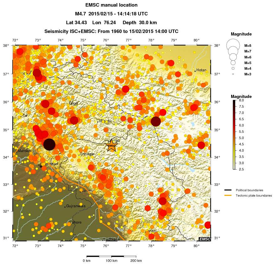 regional magnitude historical seismicity