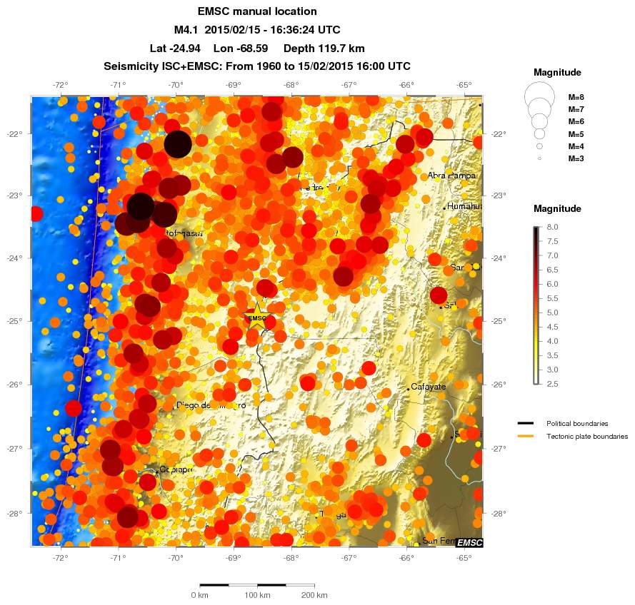 regional magnitude historical seismicity