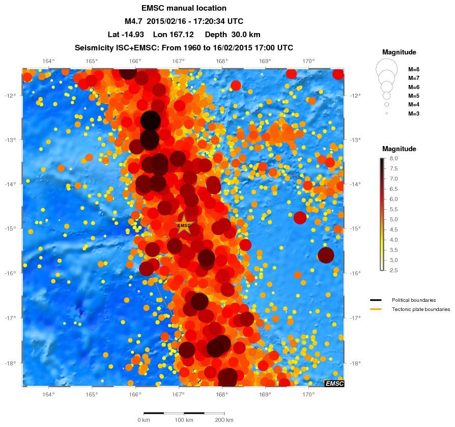 regional magnitude historical seismicity