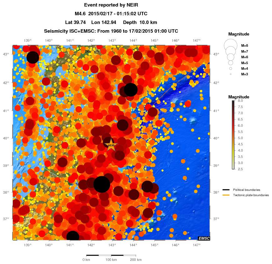 regional magnitude historical seismicity