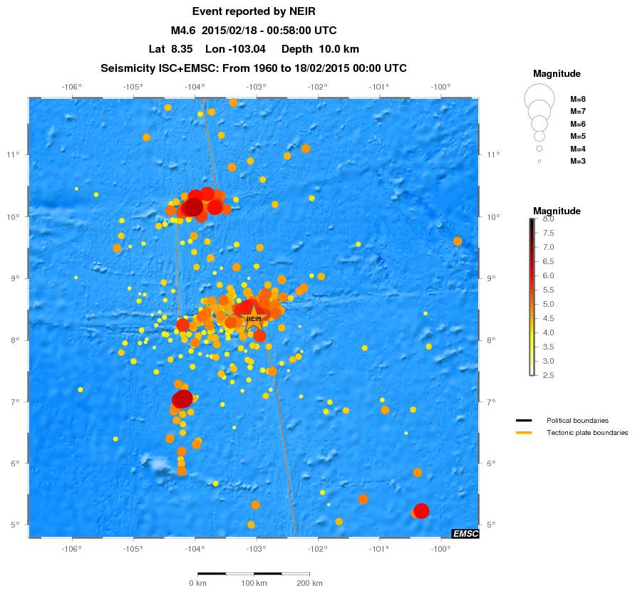 regional magnitude historical seismicity