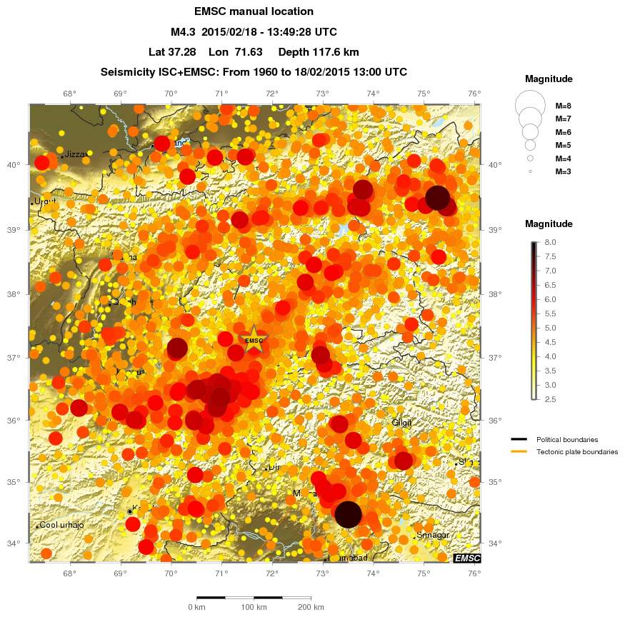 regional magnitude historical seismicity