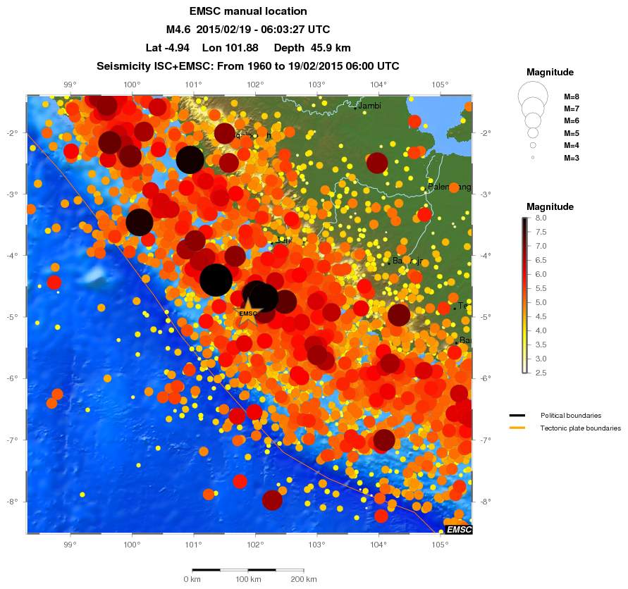 regional magnitude historical seismicity