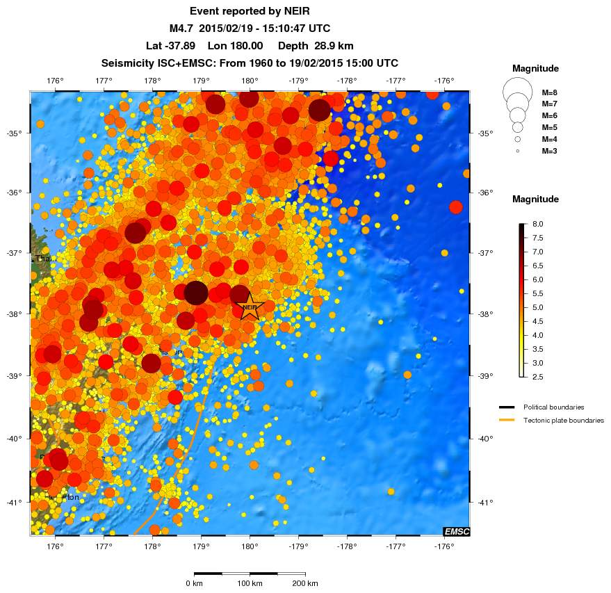regional magnitude historical seismicity