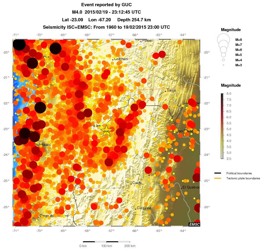 regional magnitude historical seismicity