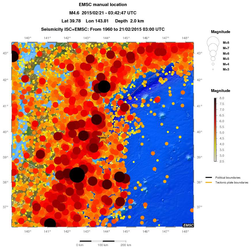 regional magnitude historical seismicity