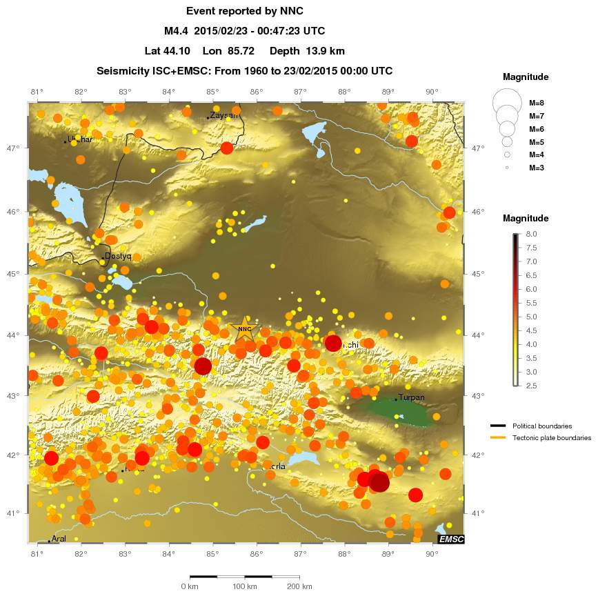 regional magnitude historical seismicity