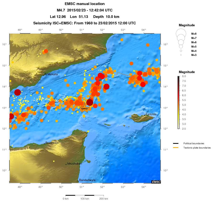 regional magnitude historical seismicity
