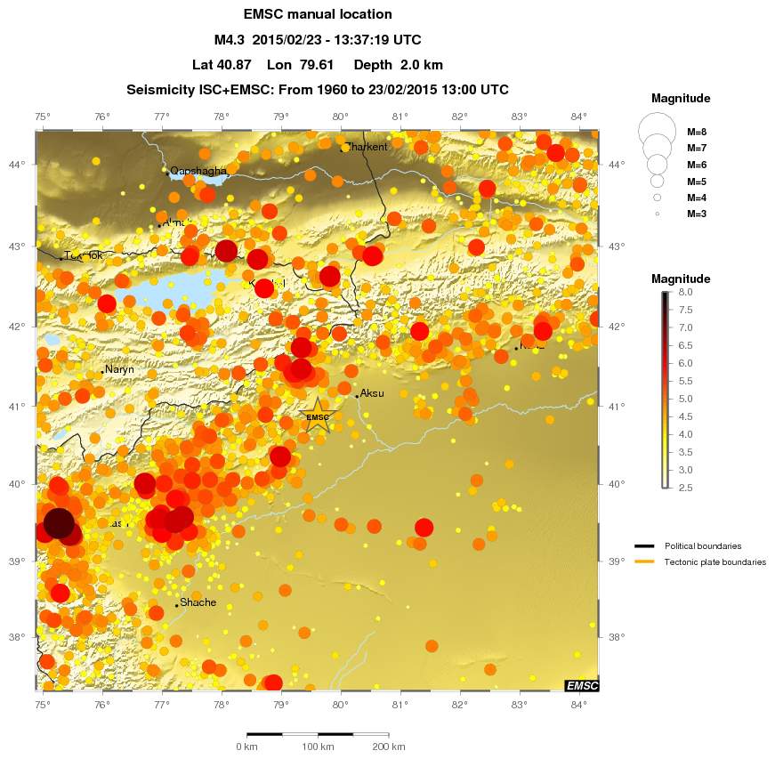 regional magnitude historical seismicity