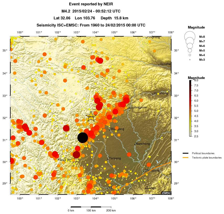 regional magnitude historical seismicity