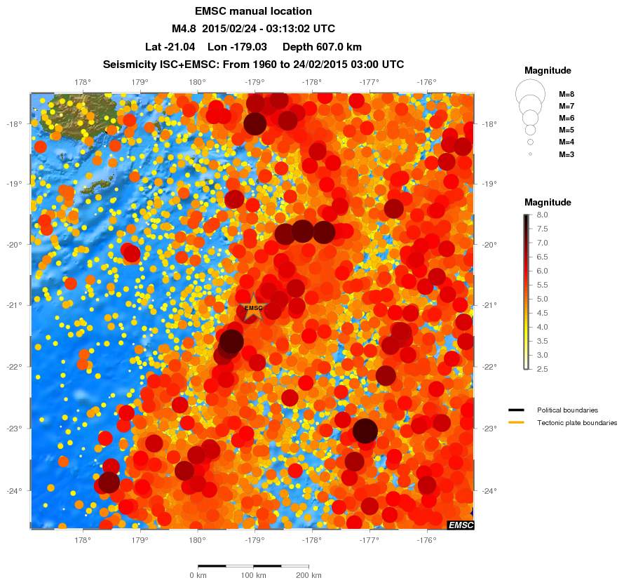 regional magnitude historical seismicity