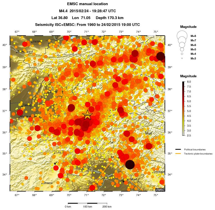 regional magnitude historical seismicity