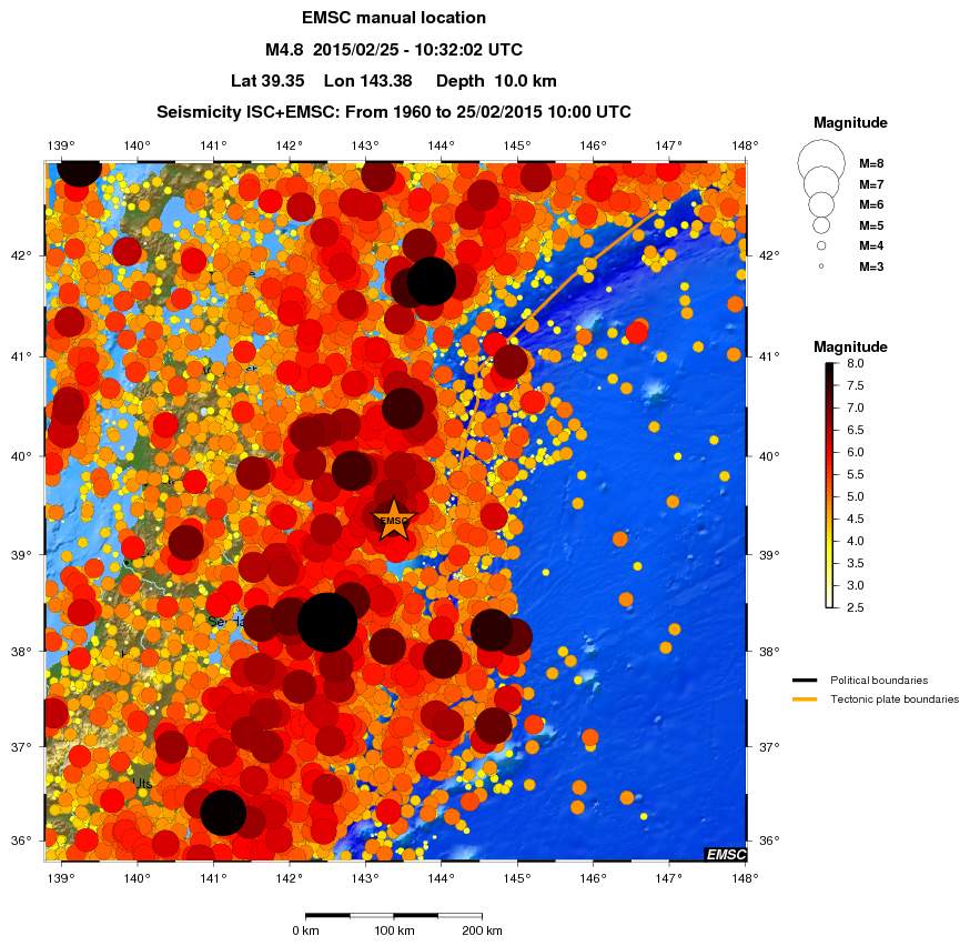 regional magnitude historical seismicity