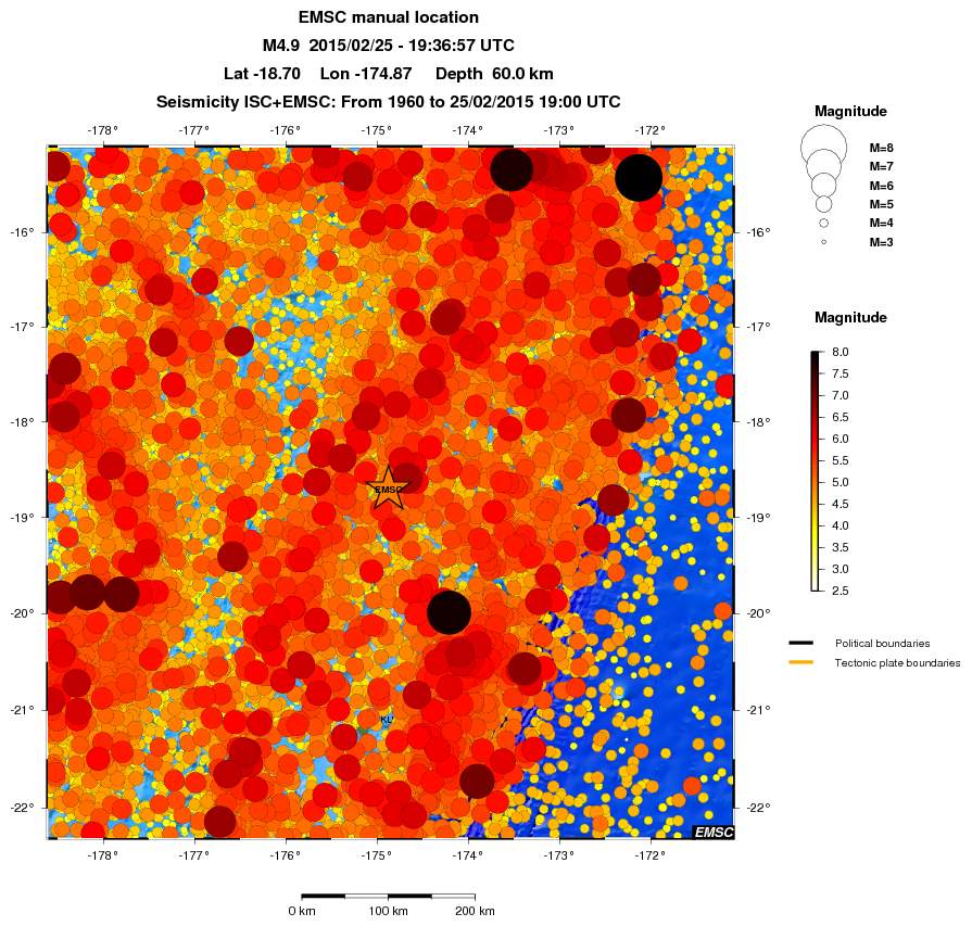 regional magnitude historical seismicity