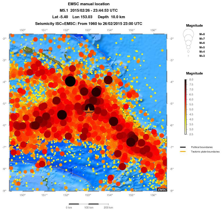 regional magnitude historical seismicity