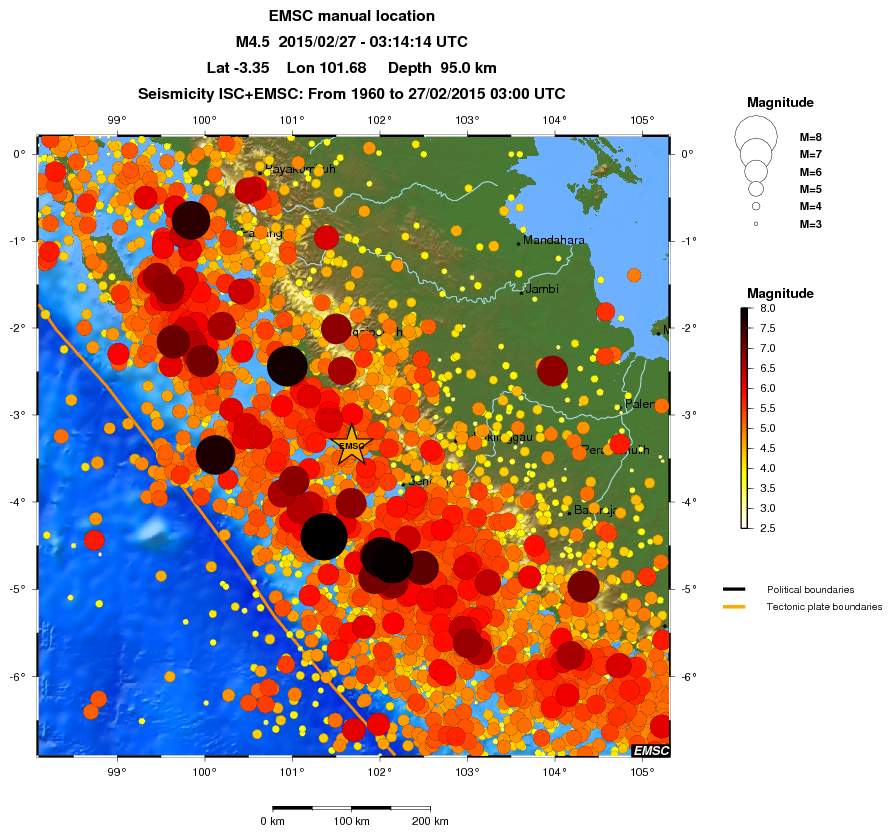 regional magnitude historical seismicity