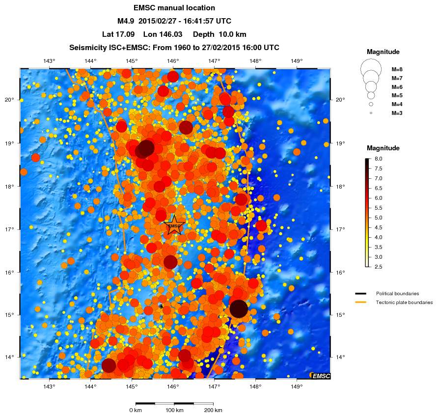 regional magnitude historical seismicity