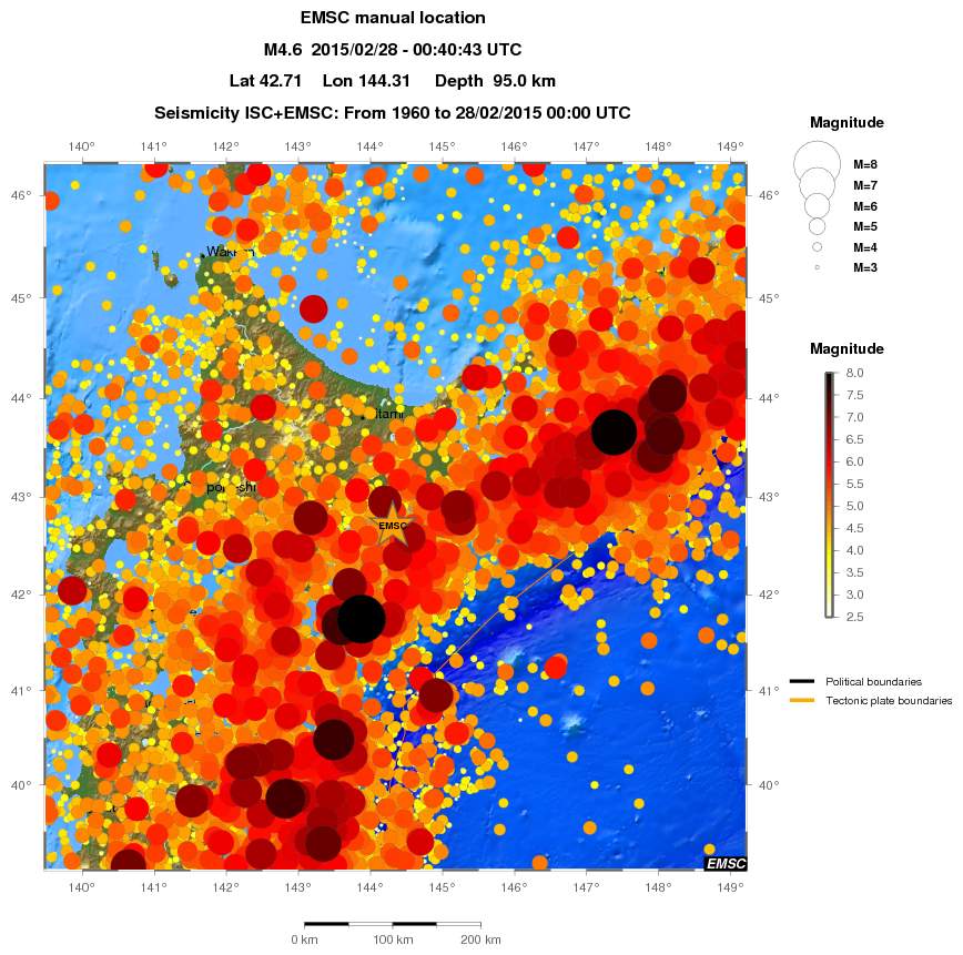 regional magnitude historical seismicity