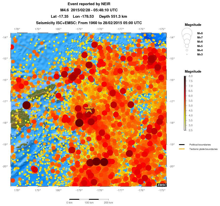 regional magnitude historical seismicity