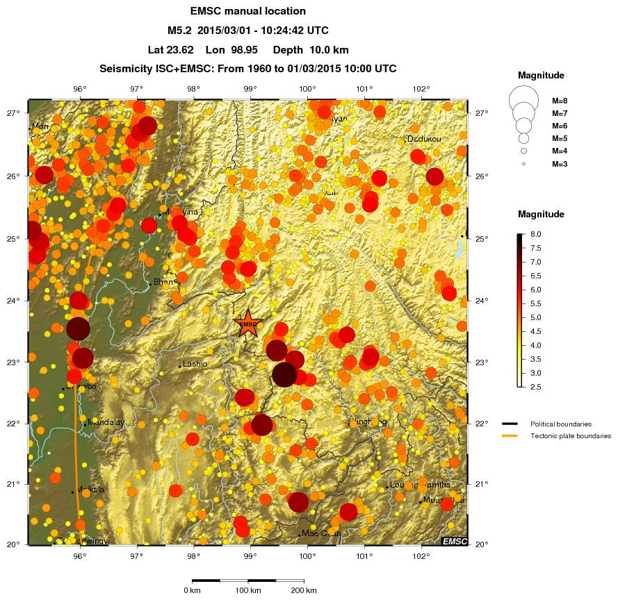 regional magnitude historical seismicity