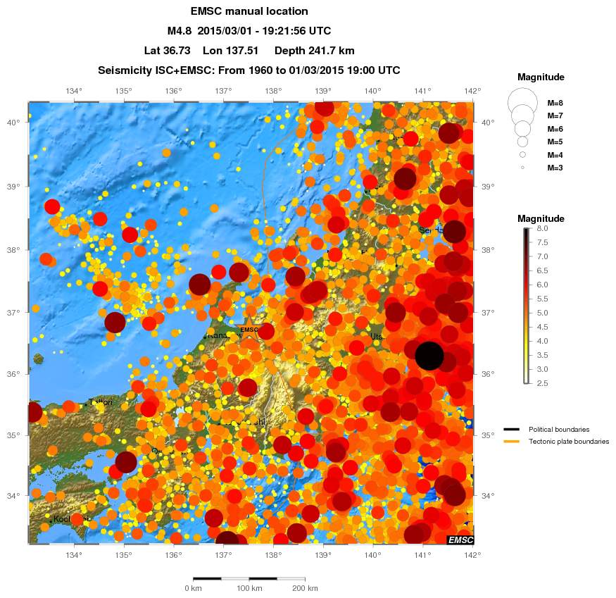 regional magnitude historical seismicity