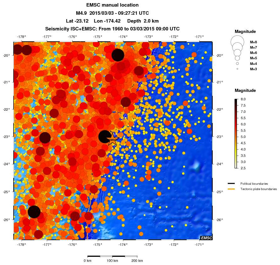 regional magnitude historical seismicity