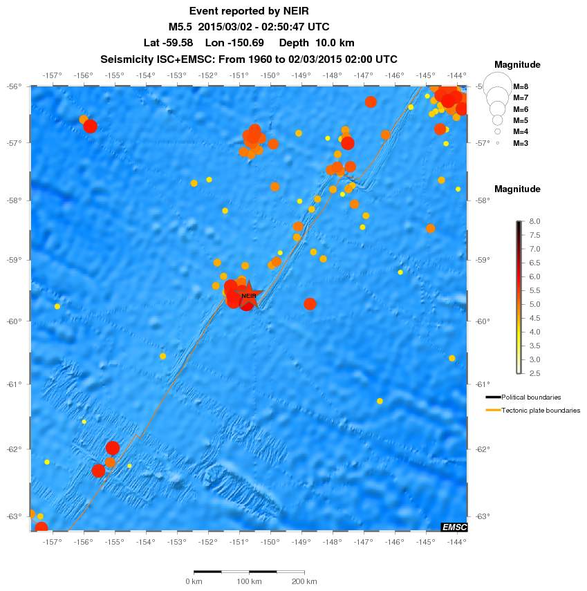 regional magnitude historical seismicity